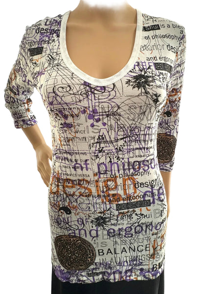 Feng Shui V neck - White