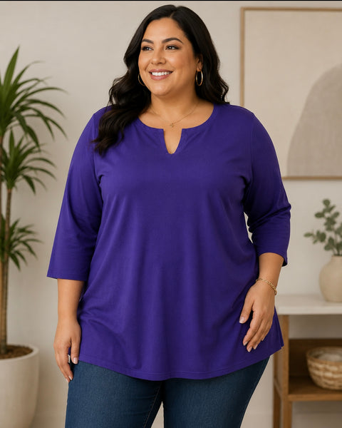 Lightweight Jersey Tunic - Pansy