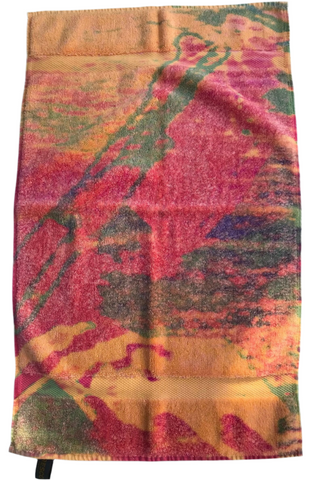 Fresco Towels- Abstract Watercolor Peach - Hand Towel