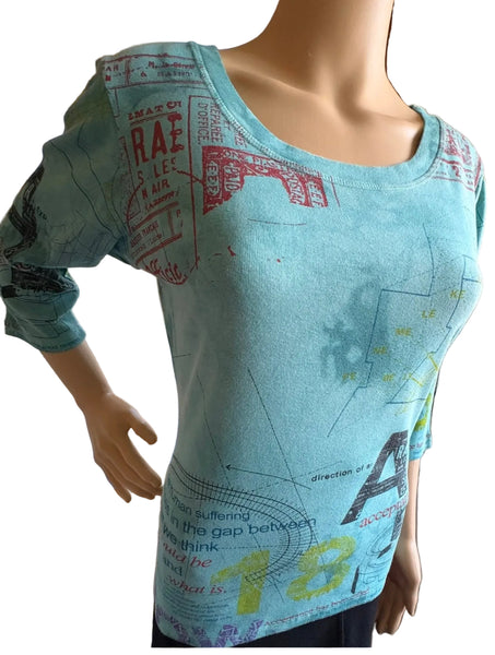 Acceptance Scoop neck top - Teal