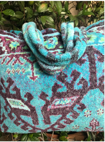 Fresco Towels-Aztec Blue-Large Tote Bag