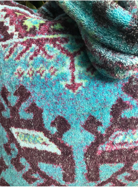 Fresco Towels-Aztec Blue-Large Tote Bag