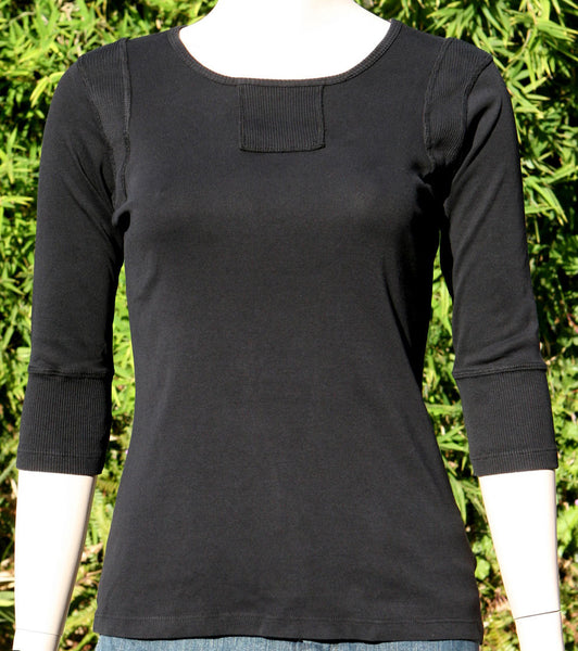 Textured Details Solid Top - Black