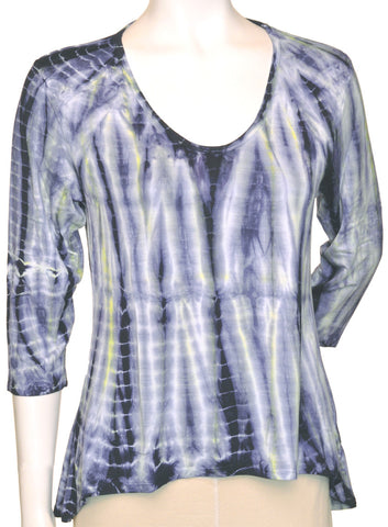 Alligator Tie Dye Hi/Low Top Chartreuse/Carbon