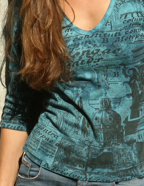 Palazzo V-Neck - Teal