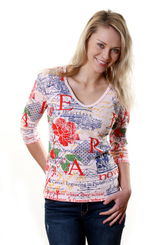 Terra Nova V neck - Pink