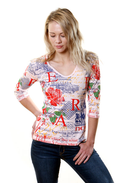 Terra Nova V neck - Pink