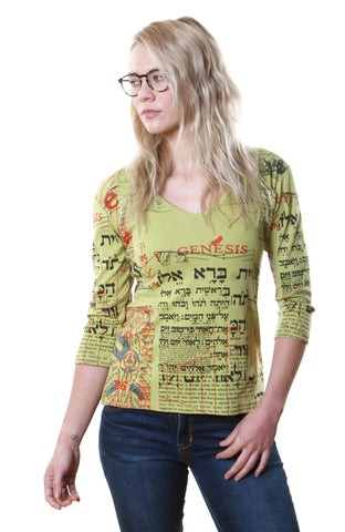 Genesis V neck - Chartreuse Green