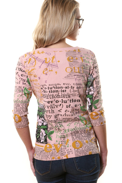 Evolution Scoop neck top - Rose