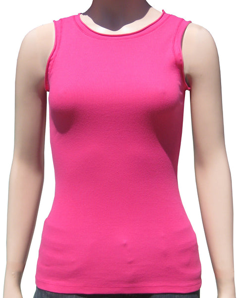 Solid Round-Neck Tank - Candy
