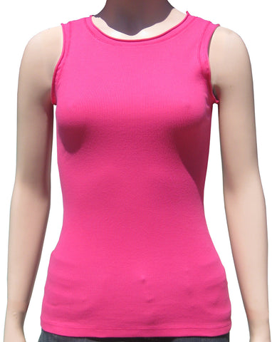 Solid Round-Neck Tank - Candy