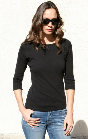 Textured Details Solid Top - Black
