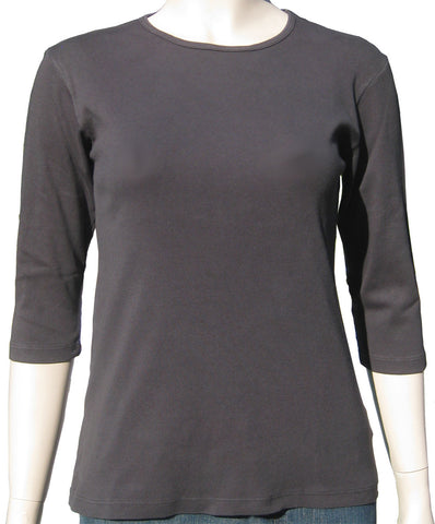 Solid Crew-Neck Top - Onyx