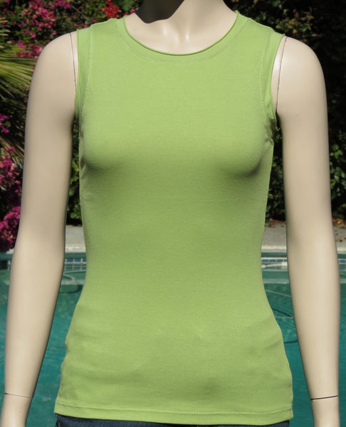Solid Round-Neck Tank - Lawn