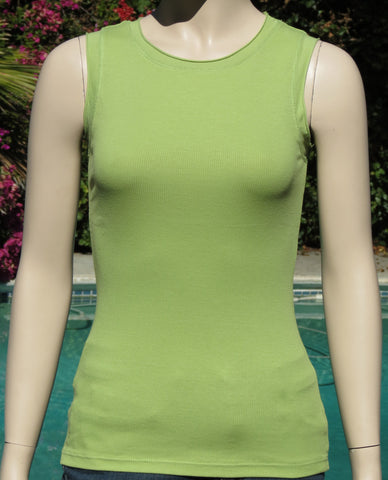 Solid Round-Neck Tank - Lawn