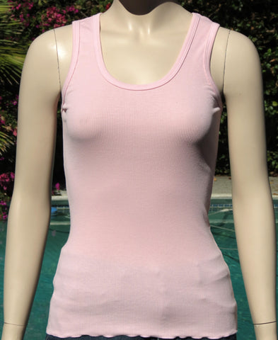 Solid Ribbed Tank - Dusty Pink