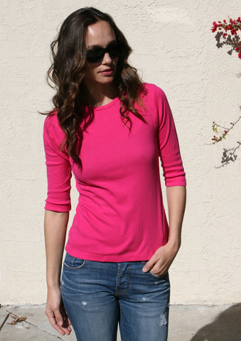 Solid Crew-Neck Top - Candy