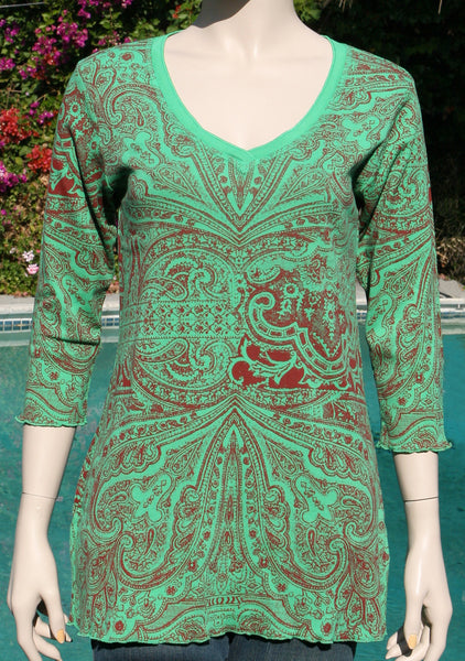 Royal Paisley - Red/Green