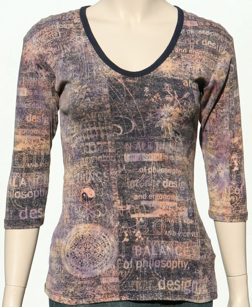 Feng Shui V neck - Rustic Navy