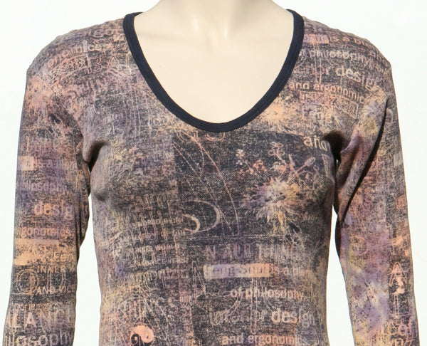 Feng Shui V neck - Rustic Navy
