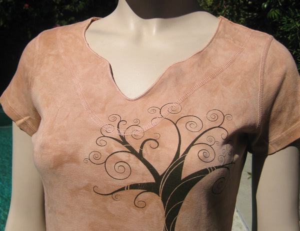 Abstract Floral Tree - Light Rust