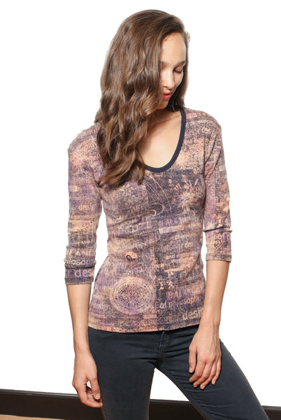 Feng Shui V neck - Rustic Navy