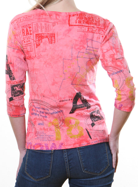 Acceptance V neck - Watermelon