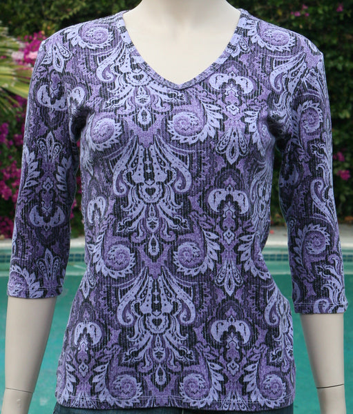 Baroque Paisley - Black/Purple/Lavender
