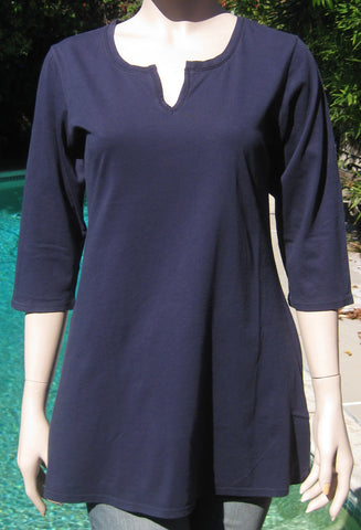 Lightweight Jersey Tunic - Navy