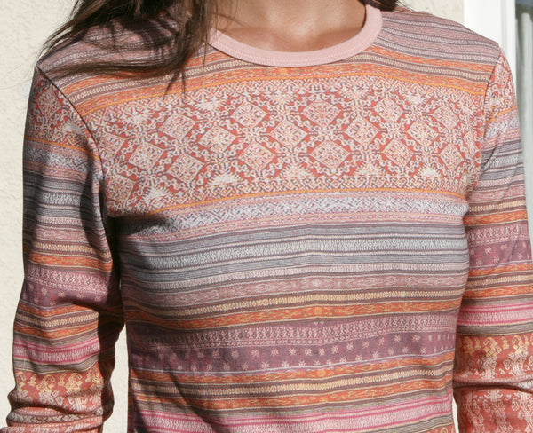 Java Stripes Crew neck - White