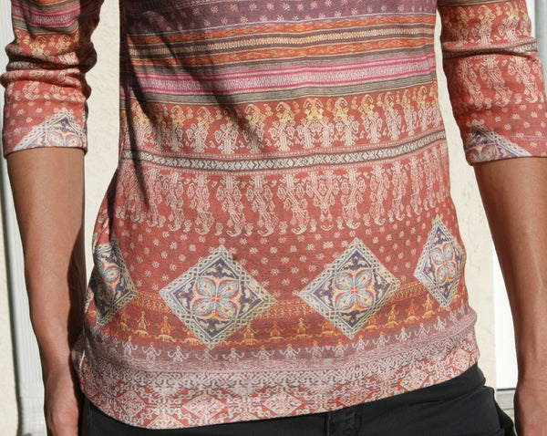 Java Stripes Crew neck - White