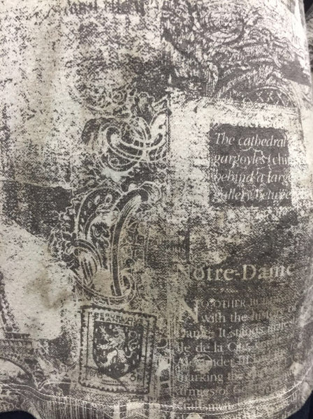 Notre Dame V neck - Grey/Taupe