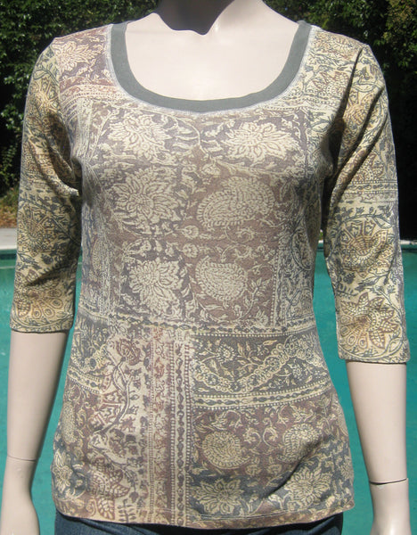 Indian Paisley - Olive/Brown