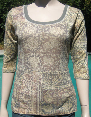 Indian Paisley - Olive/Brown