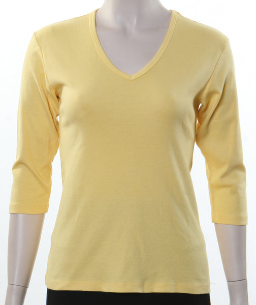 Solid V neck - Golden Yellow