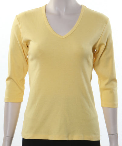 Solid V neck - Golden Yellow