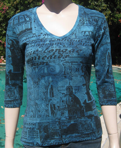 Palazzo V-Neck - Teal