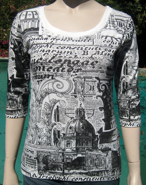 Palazzo Scoop Neck - Black/White