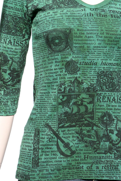 Renaissance V neck - Emerald