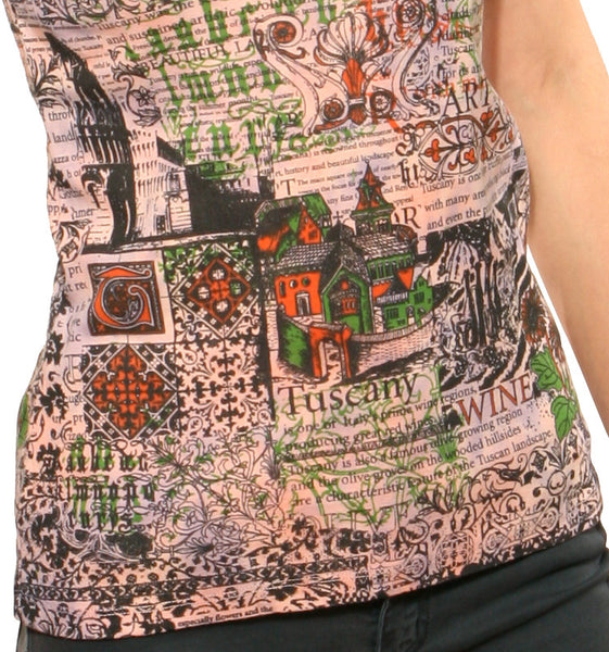 Tuscany short sleeves Crew neck - Rose combo