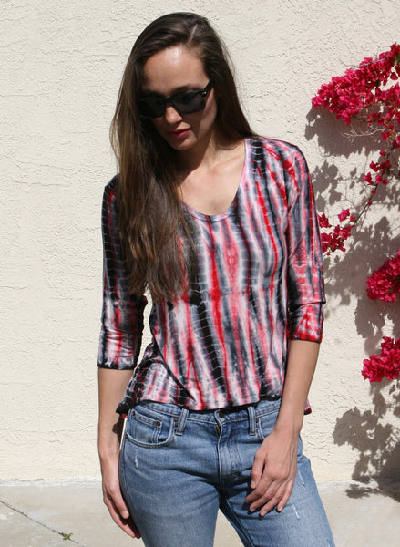 Alligator Wash Hi/Low top - Black/Red