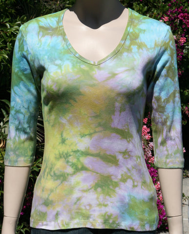 Carrera wash V neck - Riviera combo