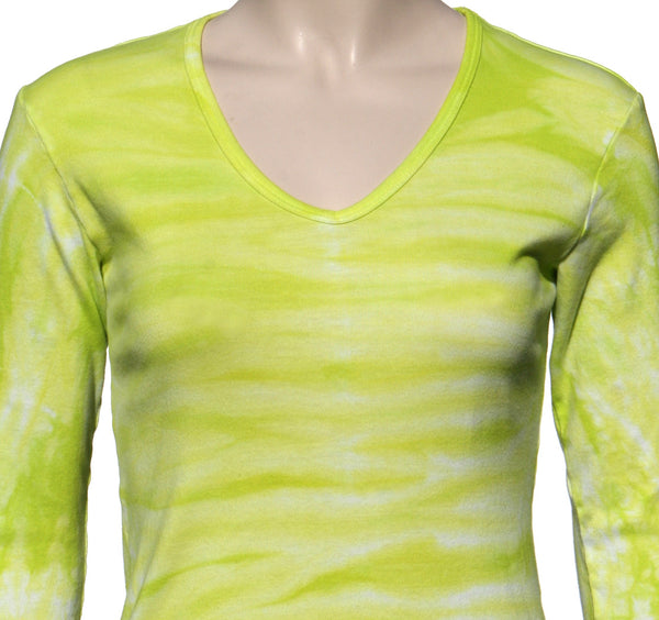 Horizon wash V neck - Lime