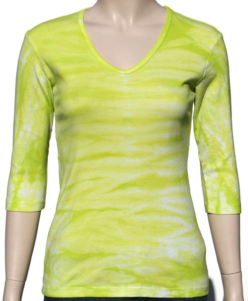 Horizon wash V neck - Lime