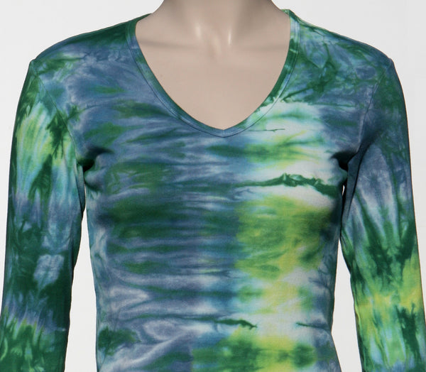 Ocean wash V neck - Sprite combo