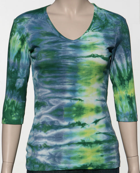 Ocean wash V neck - Sprite combo