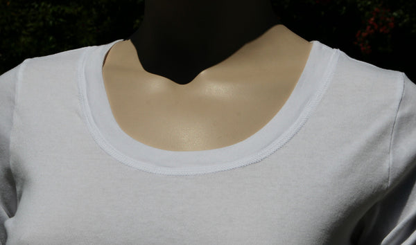 Solid Round-Neck Top - White