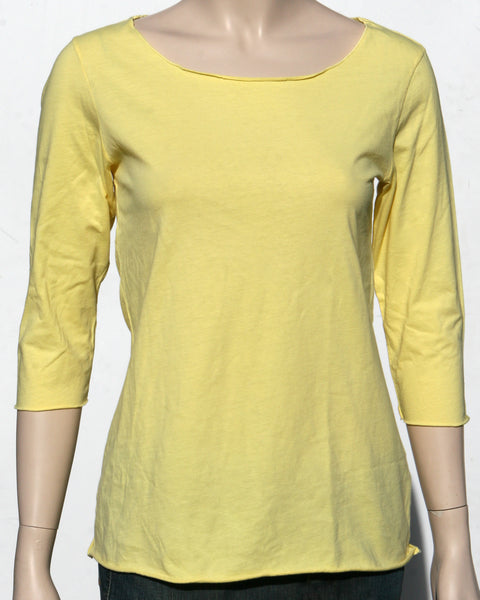 Raw Cut Jersey Top - Canary Yellow