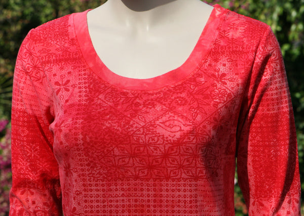Bandana Scoop Neck - Red