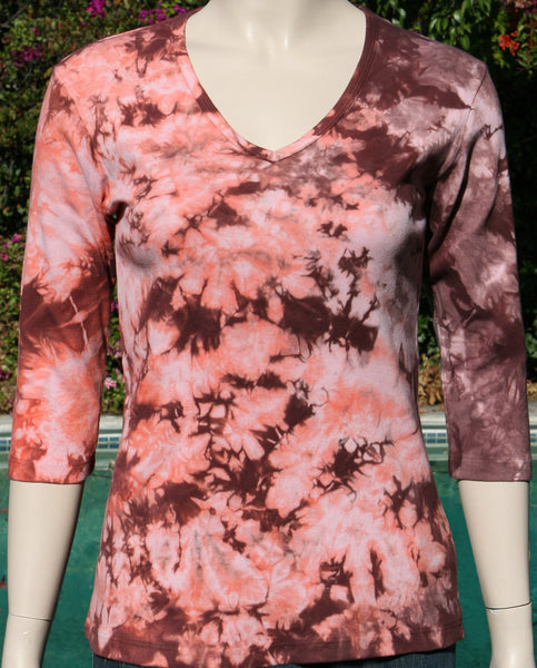 Carrera Wash V Neck - Brown/Rust